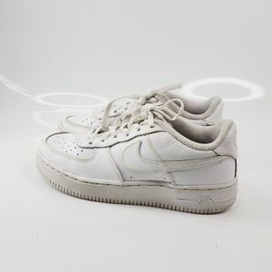 Nike Youth Triple White  Air Force 1 Low 314192-117 Casual Sneaker Shoes Size 4Y
